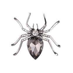 Brosche Damen Brosche Singular Strange Black Spider Kristallglas Exquisite Pins Bekleidungszubehör Aktivität Party Großhandel Fashion Brosche (Color : A) von anfeng-2