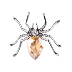 Brosche Damen Brosche Singular Strange Black Spider Kristallglas Exquisite Pins Bekleidungszubehör Aktivität Party Großhandel Fashion Brosche (Color : D) von anfeng-2