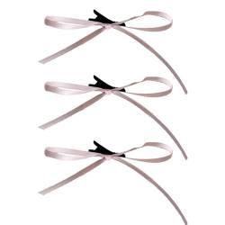 3 Stück Haarspangen 2000er Balletcore flache Clips Balletcore Haarnadel Elegante Haarspange für Bündel Schleife Haarspangen für Mädchen von antianzhizhuang