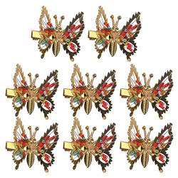 8 Stück 3D-Schmetterlings-Haarspangen für Frauen und Mädchen, Hochzeit, Party, Haarstyling, Haarspange, bewegliche Schmetterlings-Haarspangen, bewegliche Flügel für Frauen von antianzhizhuang