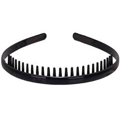 8 mm Kunststoff-Stirnband mit rutschfesten Zähnen, Kamm, schwarz, DIY-Haarreifen, Weihnachts-Haarreifen, Haarschmuck, Weihnachts-Stirnband, Haarreifen, Kopfschmuck, beleuchtetes Stirnband, von antianzhizhuang
