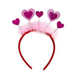 Valentinstag-Stirnband für Damen, Glitzer-Pailletten, Herz-Haarbänder, süße Liebesform, Party-Haarschmuck, Geschenk, Dating-Haar-Accessoire von antianzhizhuang