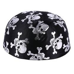 Y2k Mädchen Schädel Druck Haarband Hiphop Tie Back Bandana Stirnband Verstellbar Piraten Turban Halloween Haarschmuck Piraten Bandana Damen Piraten Bandana Herren Piraten Bandana Kinder Piraten von antianzhizhuang