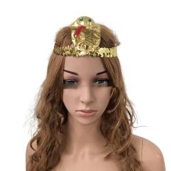 antianzhizhuang Goldene ägyptische Schlange Haarreifen Cosplay Stirnbänder Königin von Ägypten Cosplay Coole Kopfbedeckung Haarreifen Stirnbänder von antianzhizhuang