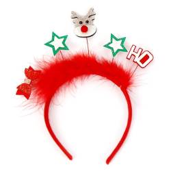 antianzhizhuang Stirnbänder mit weihnachtlichem Tierhorn, Haarschmuck für Mädchen und Damen, Feiertagsparty, Stirnbänder für Damen, Mädchen, Erwachsene, Kinder von antianzhizhuang