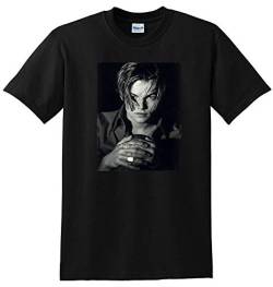 Leonardo Dicaprio T Shirt Hot Sexy Cute Poster Tee_011 Gr. L, schwarz von aoteman