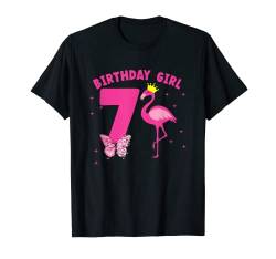 7th birthday girl 7 years flamingo T-Shirt von ap lucky designs for people