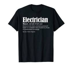 Funny Electrician Definition Electric Cable Electrician T-Shirt von ap lucky designs for people