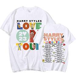 T-Shirt Love on Tour 2023 T Shirt Harajuku Männer und Frauen Casual Sports Tee Shirt Couple Baumwolle Kurze Ärmel (as3, Alpha, m, Regular, Regular, Weiß) von appe