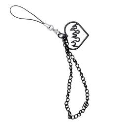 apughize Bow-Love Schlüsselanhänger mit Kristallen, Y2K-Perlen, Handy-Schlüsselband, Gitarren-Charm, Kreuz-Anhänger, Handykette, Anti-Verlust, für Frauen und Mädchen, Y2K-Schlüsselanhänger für von apughize