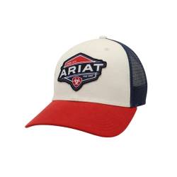 ARIAT Men's Red White and Blue Logo Snapback Hat von ariat