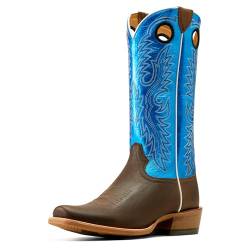 Ariat Men's Ringer Cowboy Boot, Bright Blue Patent/Tobacco Toffee, 10 Wide von ariat