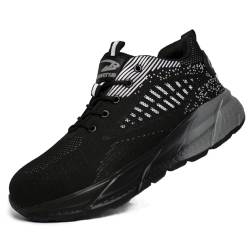 artSew Sicherheitsschuhe Herren Arbeitsschuhe S3 Damen Leichte Breite füße Stahlkappenschuhe rutschfeste Sportlich Arbeitsk Schutzschuhe Stahlkappe Sneaker Männer Arbeits & Berufsschuhe (Grau, 44EU) von artSew