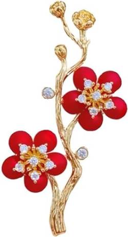 Chinesischer Stil Blumenbrosche, Weibliche Nischenblumen-Corsagenadel, Sense-Anzug-Kleidungszubehör (3 X 6 Cm) von asdchZen