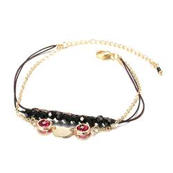 asdchZen Modische Armbänder, Vintage-Kristallperlen, Armband für Damen, koreanisch, handgefertigt, mit Perlen, Blumen-Armreif, Armband 2022, Charms, Modeschmuck, Armbänder, Geburtstagsgeschenk, 23 cm von asdchZen