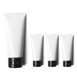 Aspire 4 Pack 3.4 OZ/100 ML White Travel Cosmetic Soft Tubes with Flip-top Cap for Cream, Lotion von aspire