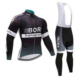 assocauicy Radtrikot Herren Langarm Set,Fahrradtrikot Herren Herbst Atmungsaktive Cycling Jersey Schnell,Fahrradhose mit 4D Sitzpolster von assocauicy