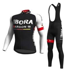 assocauicy Radtrikot Herren Langarm Set,Fahrradtrikot Herren Winter Herbst WäRmend,Rennrad Trikot Geeignet FüR Outdoor-Radfahren von assocauicy