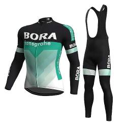 assocauicy Radtrikot Herren Langarm Set,Fahrradtrikot Herren Winter Herbst WäRmend,Rennrad Trikot Geeignet FüR Outdoor-Radfahren von assocauicy