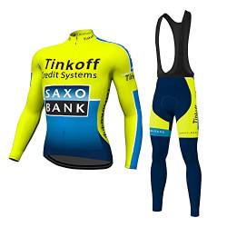 assocauicy Radtrikot Herren Langarm Set,Fahrradtrikot Herren Winter Herbst WäRmend,Rennrad Trikot Geeignet FüR Outdoor-Radfahren von assocauicy