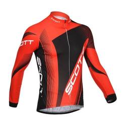 assocauicy Radtrikot Herren Langarm Winter,Fahrrad Trikots Windschutz Mit Fleece Atmungsaktiv Und Schnell Trocken mit Taschen von assocauicy