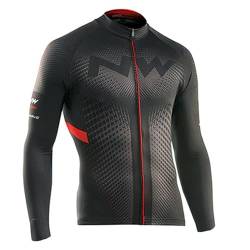 assocauicy Radtrikot Herren Langarm Winter,Fahrrad Trikots Windschutz Mit Fleece Atmungsaktiv Und Schnell Trocken mit Taschen von assocauicy