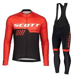 assocauicy Rennrad Trikot Herren Langarm Set Winter,Radlerhose mit Sitzpolster aus Atmungsaktiv und Schnell Trockend von assocauicy