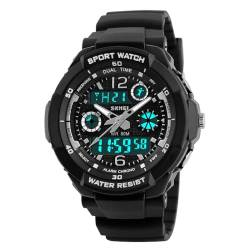 aswan watch Digitaluhr Kinder Jungen mit Wecker,Stoppuhr,LED Licht,Datum-Sport Armbanduhr mit Silikonarmband von aswan watch