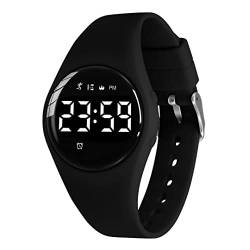 aswan watch Digitaluhr Kinder Mädchen Jungen mit Schrittzähler,Wecker,Stoppuhr, Licht,Datum-Sport Armbanduhr ohne App und Handy mit Silikonarmband von aswan watch