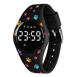 aswan watch Digitaluhr Kinder Mädchen Jungen mit Schrittzähler,Wecker,Stoppuhr, Licht,Datum-Sport Armbanduhr ohne App und Handy mit Silikonarmband von aswan watch