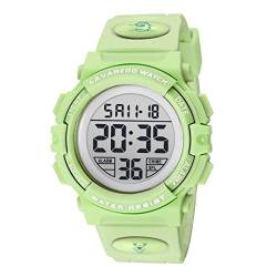 aswan watch Digitaluhr Kinder Mädchen Jungen mit Wecker,Stoppuhr,LED Licht,Datum-Sport Armbanduhr mit Silikonarmband-M von aswan watch