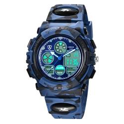 aswan watch Digitaluhr Kinder Mädchen Jungen mit Wecker,Stoppuhr,LED Licht,Datum-Sport Armbanduhr mit Silikonarmband von aswan watch