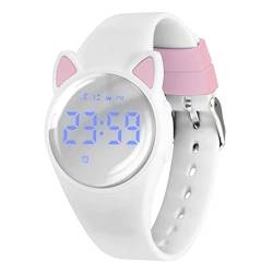 aswan watch Digitaluhr Kinder Mädchen mit Schrittzähler,Wecker,Stoppuhr, Licht,Datum-Sport Armbanduhr ohne App und Handy mit Silikonarmband von aswan watch