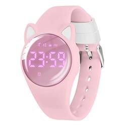 aswan watch Digitaluhr Kinder Mädchen mit Schrittzähler,Wecker,Stoppuhr, Licht,Datum-Sport Armbanduhr ohne App und Handy mit Silikonarmband von aswan watch