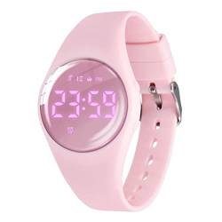 aswan watch Digitaluhr Kinder Mädchen mit Schrittzähler,Wecker,Stoppuhr, Licht,Datum-Sport Armbanduhr ohne App und Handy mit Silikonarmband von aswan watch