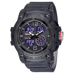 aswan watch Digitaluhr für Herren mit Wecker,Stoppuhr,Licht,Datum-Sport Armbanduhr mit Silikonarmband von aswan watch