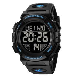 aswan watch Digitaluhr für Herren mit Wecker,Stoppuhr,Licht,Datum-Sport Armbanduhr mit Silikonarmband von aswan watch