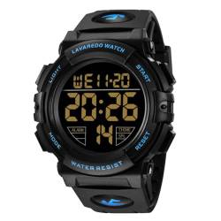 aswan watch Digitaluhr für Herren mit Wecker,Stoppuhr,Licht,Datum-Sport Armbanduhr mit Silikonarmband von aswan watch