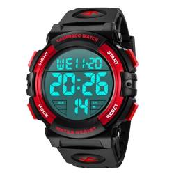 aswan watch Digitaluhr für Herren mit Wecker,Stoppuhr,Licht,Datum-Sport Armbanduhr mit Silikonarmband von aswan watch