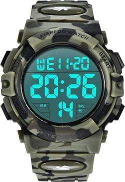 aswan watch Digitaluhr für Herren mit Wecker,Stoppuhr,Licht,Datum-Sport Armbanduhr mit Silikonarmband von aswan watch