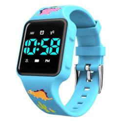 aswan watch Digitaluhr für Töpfchentraining, Trinkwasser und Händewaschen mit 15 Weckern, Countdown, Vibration, Musik,Silikonarmband - Armbanduhr für Mädchen und Jungen von aswan watch