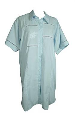 Batist Nachthemd 2002D Gr36/38 türkis zum Durchknöpfen patientenhemden nachthemd krankenhaus krankenhemd pflegehemd pflegehemd pflegehemd kurzarm nachtwäsche made in germany krankenhemd für erwachsene von atisa