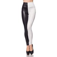 Figurformende zweifarbige Leggings mit Kontrast von atixo