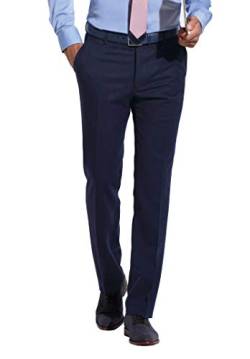 aubi: Herren Businesshose Anzughose Flat Front Modell 26, Farbe:Marine (49), Größe:29 von aubi:
