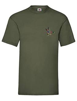 Erpel Jagd Jagdsport bestickte T-Shirt Geschenkidee -N 4197 -Grün von avstickerei