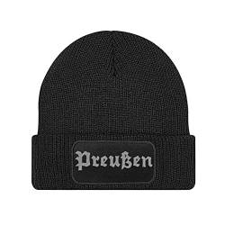 Preussen Brandenburg Bestickte Beanie Strickmutze Wintermütze Mütze STICK-N181 -SW von avstickerei