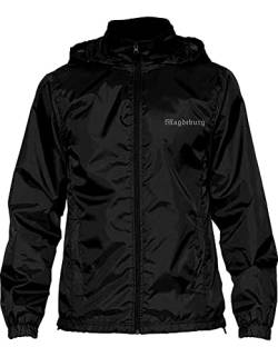 avstickerei Magdeburg Stammesburg Regenjacke Windbreaker Jacke WR800 178 -SW - L von avstickerei