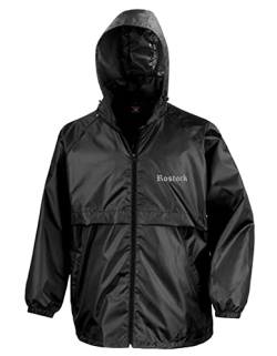 avstickerei Rostock Hansestadt Nordsee Nordküste Regenjacke Windbreaker Jacke R204X 182 -SW - L von avstickerei