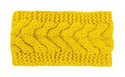 axy Damen Strick Haarband Winter Stirnband, Headband gestrickt Haarbänder HBW2 (Gelb) von axy