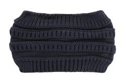 axy Damen Strick Haarband Winter Stirnband, Headband gestrickt Haarbänder HBW4 (Navyblau) von axy